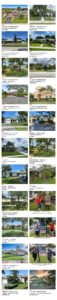 Six real estate listings showing various homes with prices and details.