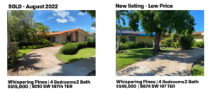 Two suburban homes with well-kept lawns and driveways.