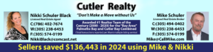 Cutler Realty ad highlights top realtor award and 2024 sales goal.